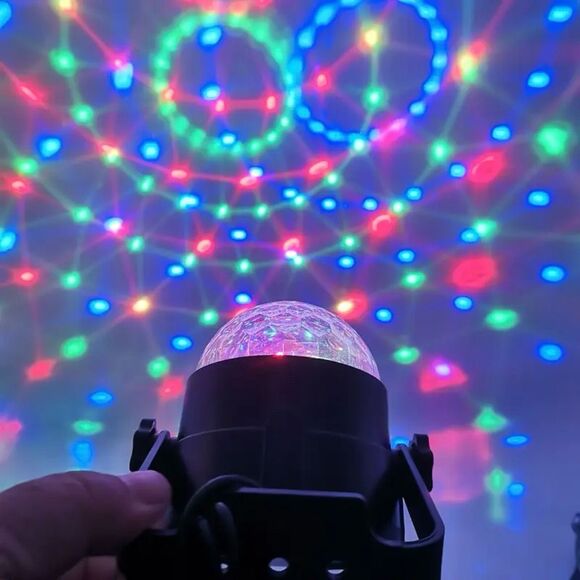 NWT Rotate RGB Disco Ball Light USB LED Starry Dance Party Bar Karaoke w/ remote - Picture 5 of 6